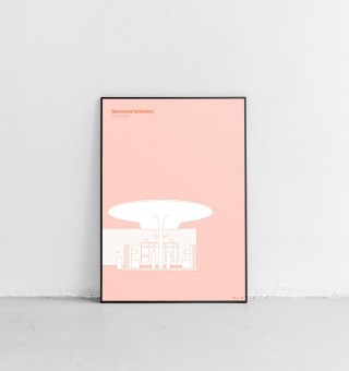 Poster Skovshoved Tankstation by Arne Jacobsen
